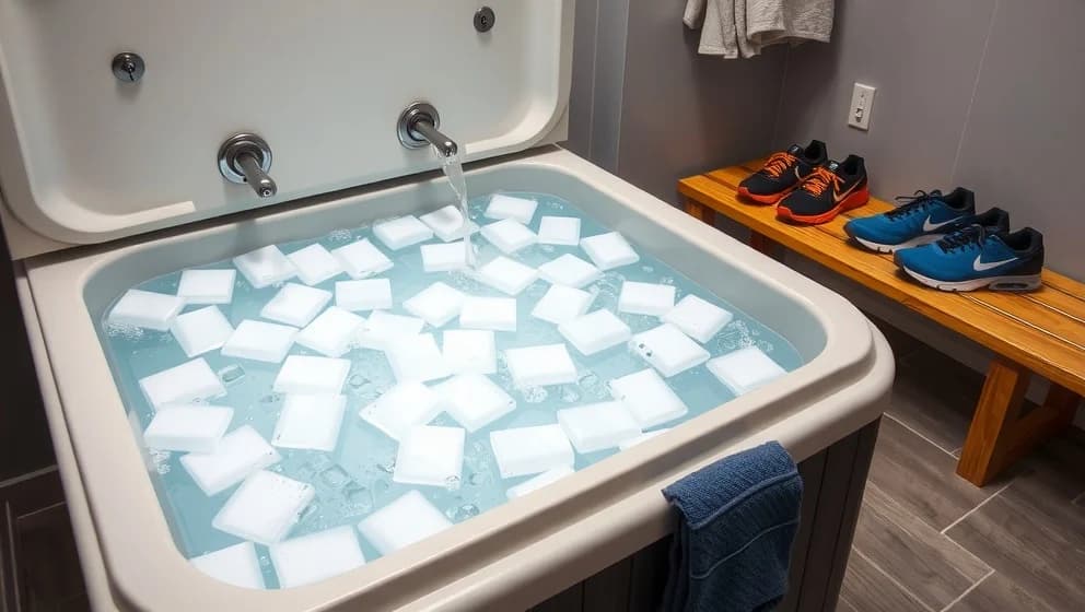 Isbad efter träning hjälper musklerna att återhämta sig